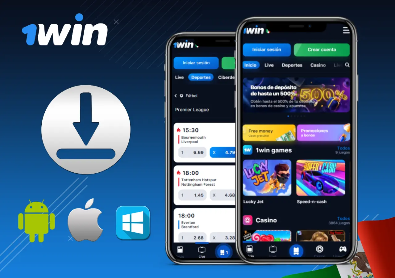 1Win'in resmi uygulamasını Android, iOS ve Windows için indirin